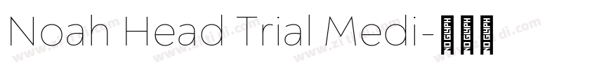 Noah Head Trial Medi字体转换